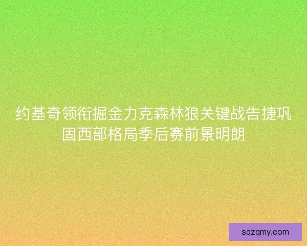 约基奇领衔掘金力克森林狼关键战告捷巩固西部格局季后赛前景明朗